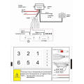 DC 12V-24V 6 Gangs on-off Touch-Sensitive Screen LED Control Switch Panel